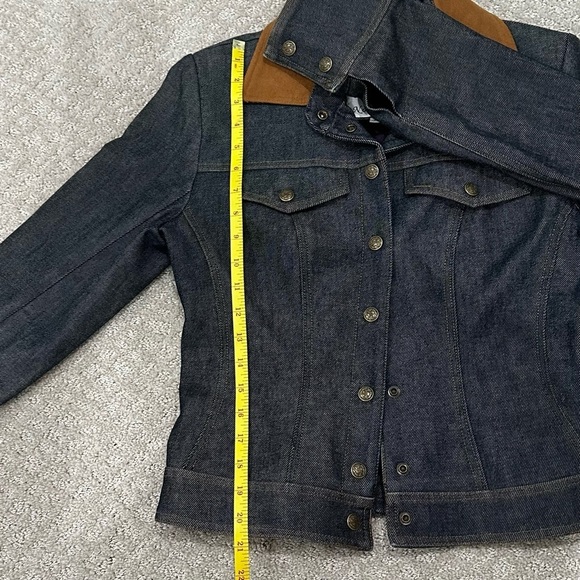 Designer Jean Jacket with Ultra Suede Collar - Picture 9 of 16